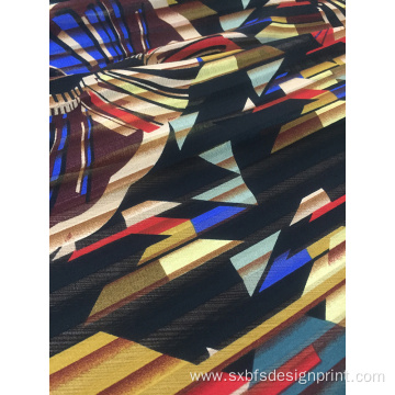 Polyester Stripe Printing Woven Fabric